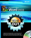 Buy the Microsoft Word Version 2003 Inside Out book online