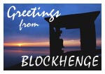 Greetings from Blockhenge postcard